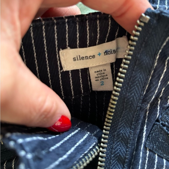 Silent + Noise Zip Navy Stripe Pants - Picture 6 of 9